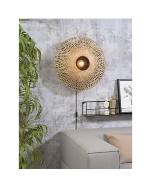Good&Mojo Wandlamp kalimantan bamboe Ø60cm