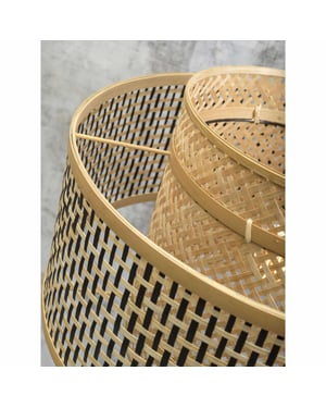 Good&Mojo Wandlamp bhutan bamboe/zwart 95x50x55cm