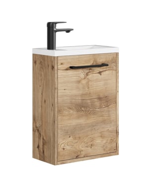Badplaats Toiletmeubel met wasbak florence 40 x 22 cm – kastanje –