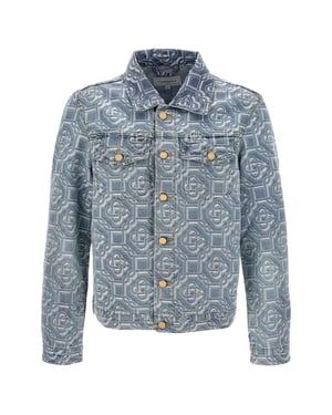 Casablanca Klassisk Monogram Blekt Blå Jeansjacka