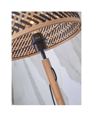Good&Mojo Vloerlamp java bamboe/zwart Ø32cm