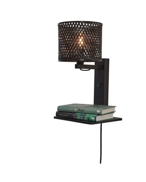 Good&Mojo Wandlamp java bamboe 30x22x52cm