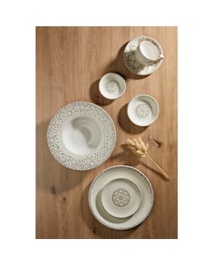 By Bone Dessertbord tessera porselein 15 cm set van 6