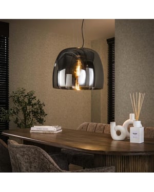 Hoyz hanglamp 1l drift xl glass smoke grey glas
