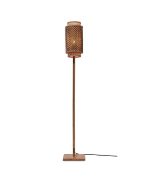 Good&Mojo Vloerlamp bhutan bamboe/zwart 20x20x145cm