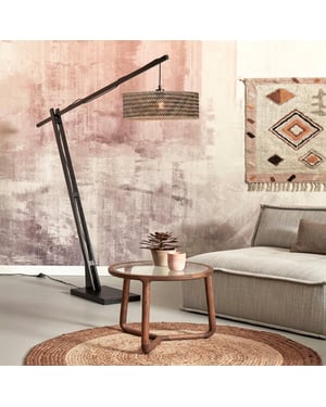 Good&Mojo Vloerlamp java bamboe zwart/naturel 175x50x207cm