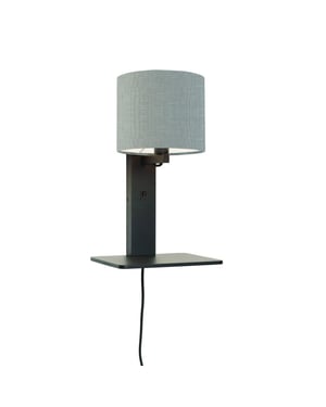 Good&Mojo Wandlamp andes bamboe /lichtgrijs 19x24x36cm