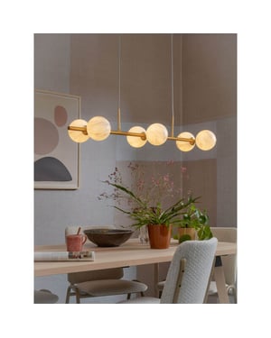 It's about RoMi Hanglamp carrara goud/ 105x30x12cm 6l