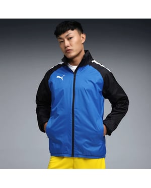 Puma Mens Teamliga All Weather Rain Jacket Waterproof Coat Blue 657245
