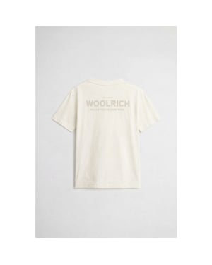 Woolrich Cotton graphic t-shirt arctic