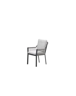 Garden Impressions Raxa dining fauteuil carbon black rope taupe-valley sand