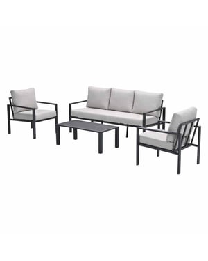 Garden Impressions Springs aluminium loungeset carbon black desert sand