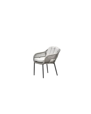 Garden Impressions Pescara dining fauteuil carbon black rope taupe desert sand