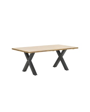 Garden Impressions Zeus dining tafel 180x100 cm carbon black teak look