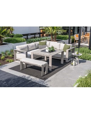 Garden Impressions Lounge hoekbank levanto 7-persoons - hoge tafel 3 delen