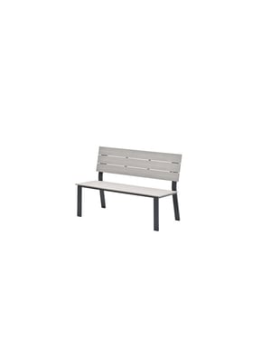 Garden Impressions Jondal parkbank carbon black light teak vironwood l125 cm