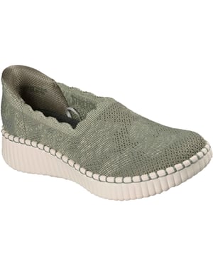 Skechers Wilshire Boulevard Polyester Dames Olive Sneakers
