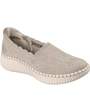 Skechers Wilshire Boulevard Polyester Dames Taupe Sneakers