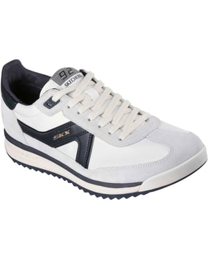 Skechers SKX 92 Spective Leren Heren Sneakers Wit/Zwart
