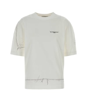 Witte Katoenen Oversized T-shirt
