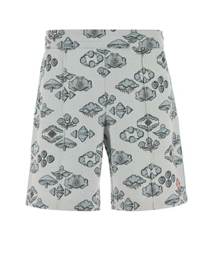 Broderade stretchjacquard Bermuda-shorts