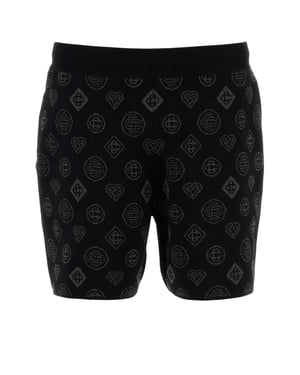 Broderade Stretch Jacquard Bermuda-shorts