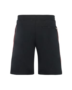 Black Cotton Bermuda Shorts