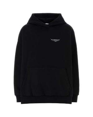 Zwarte Katoenen Oversized Sweatshirt