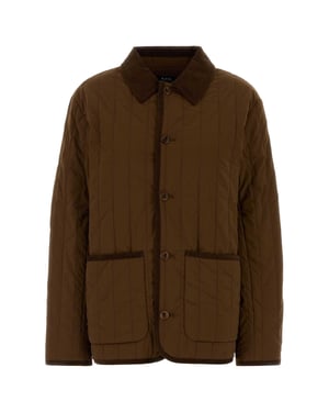 Brun Stretch Nylon Leone-jacka