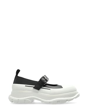 Two-tone Leather And Rubber Ballerinas