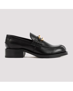 Svarta lädermedley loafers