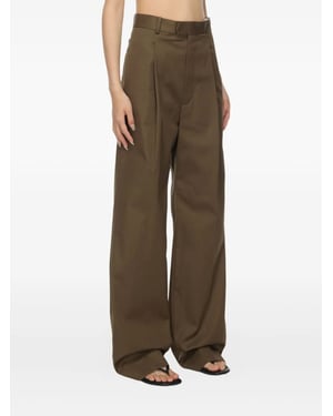 Pantalon met plooien aan de voorkant