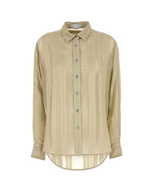 Khaki Zijde Shirt