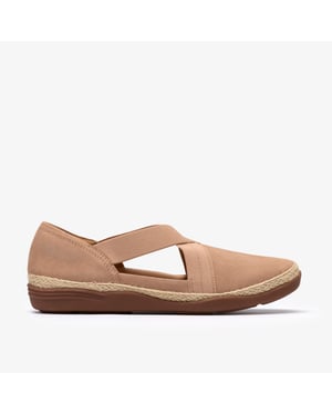 Elaina Dusk Beige Nubuck Shoes