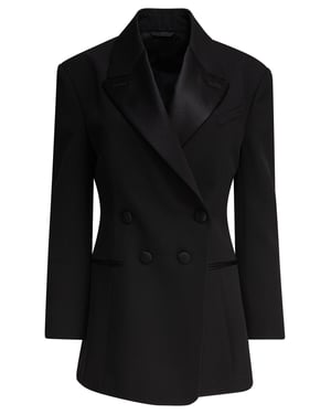 Plissé Dubbele Breasted Blazer