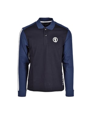 Long Sleeve Polo Shirt Colorblock