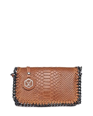 Luisa Vannini Brown Rundleer Tas