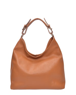 Anna Luchini Brown Rundleer Tas