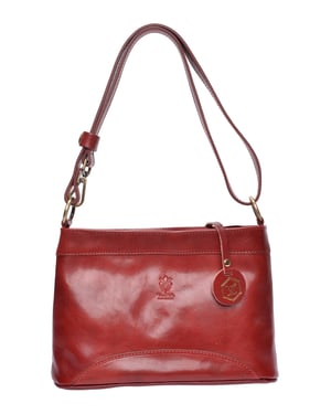 Luisa Vannini Rood Rundleer Tas