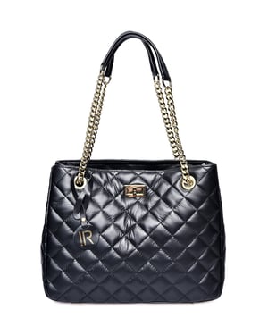 Isabella Rhea Zwart Rundleer Tas