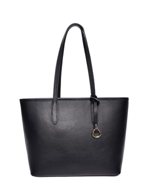 Roberta M Zwart Rundleer Tas