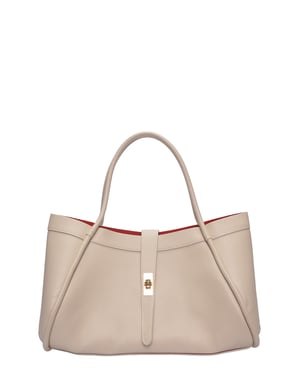Luisa Vannini Beige Rundleer Tas