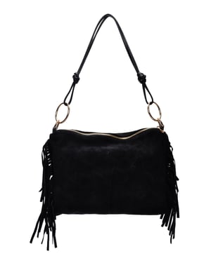 Isabella Rhea Zwart Rundleer Tas
