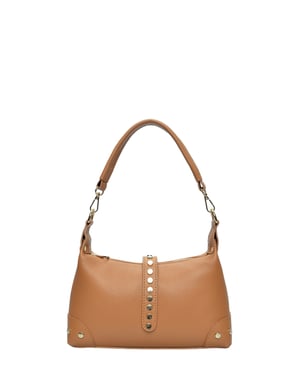 Anna Luchini Brown Rundleer Tas