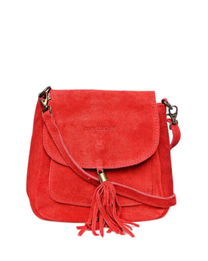 Anna Luchini Rood Rundleer Tas
