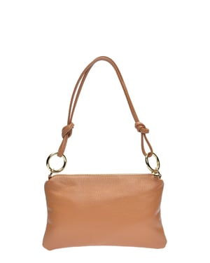 Anna Luchini Brown Rundleer Tas