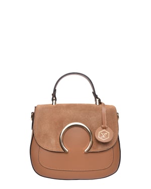 Luisa Vannini Brown Rundleer Tas