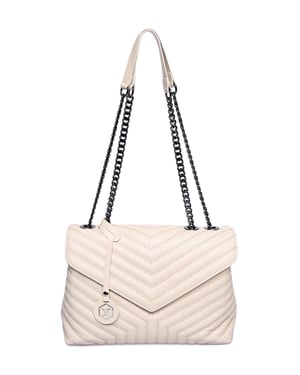 Luisa Vannini Beige Rundleer Tas