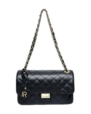 Isabella Rhea Zwart Rundleer Tas