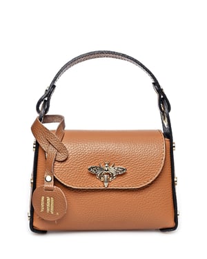 Anna Luchini Brown Rundleer Tas